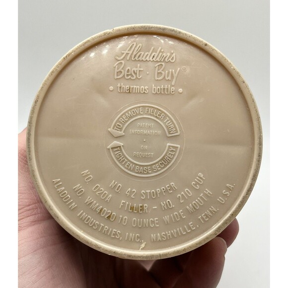 Vintage Aladdin Best Buy Wide Mouth 10 oz Thermos WM4020 Brown Plaid USA Used - Picture 4 of 5